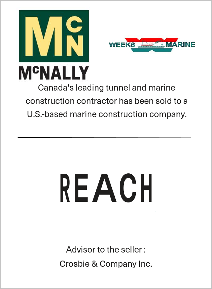 Weeks Marine has acquired McNally International Inc.